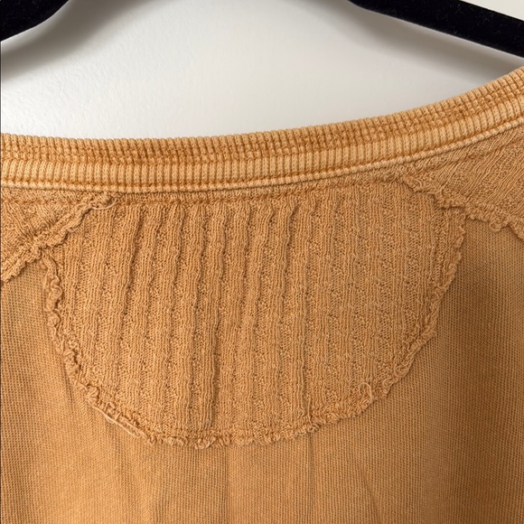 We the Free, Free People Tan Fitted Long Sleeve Blouse - Picture 8 of 8